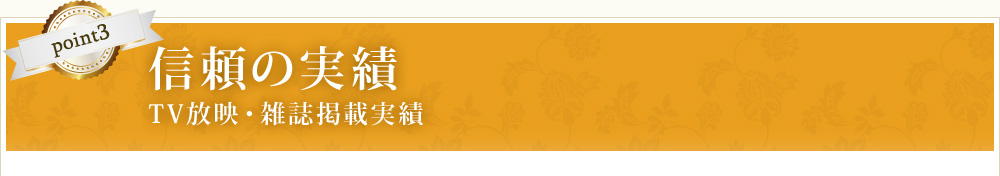 信頼の実績
