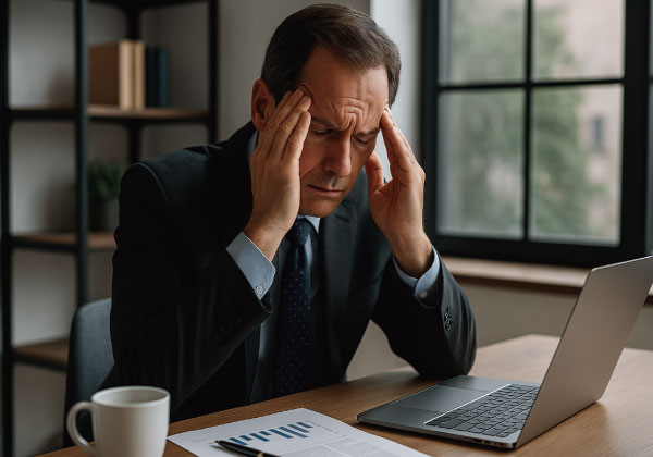 ストレスを抱える経営者